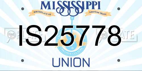 IS25778 Mississippi License Plate