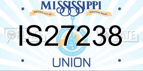 IS27238 Mississippi License Plate