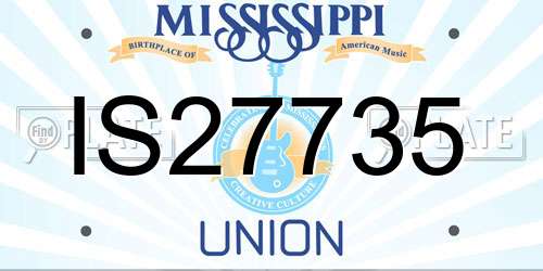 IS27735 Mississippi License Plate