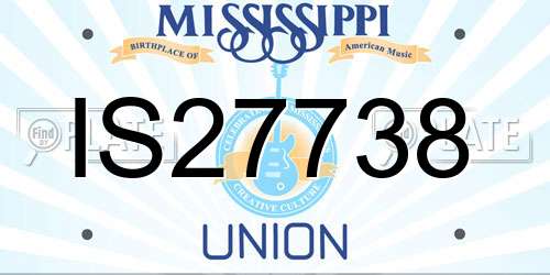 IS27738 Mississippi License Plate