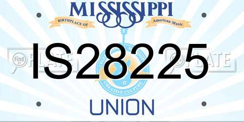 IS28225 Mississippi License Plate