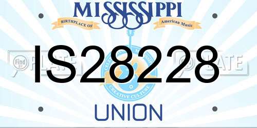 IS28228 Mississippi License Plate