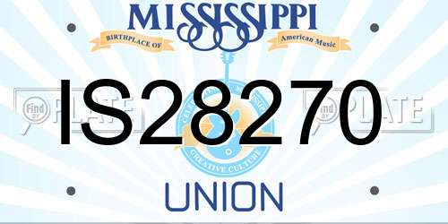 IS28270 Mississippi License Plate
