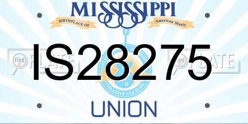 IS28275 Mississippi License Plate