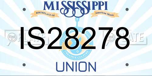 IS28278 Mississippi License Plate