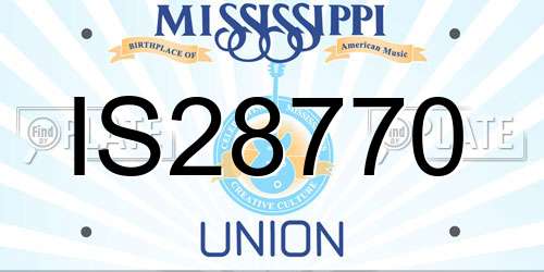 IS28770 Mississippi License Plate