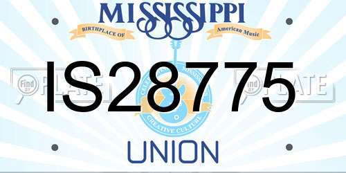 IS28775 Mississippi License Plate