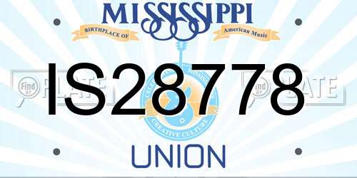 IS28778 Mississippi License Plate