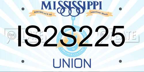 IS2S225 Mississippi License Plate
