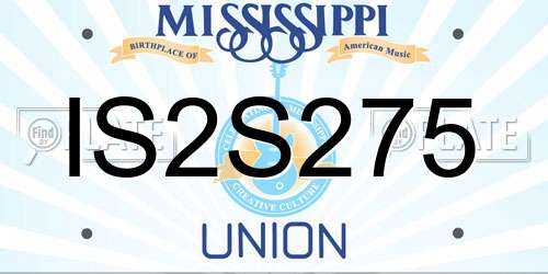 IS2S275 Mississippi License Plate