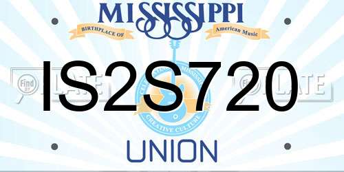 IS2S720 Mississippi License Plate