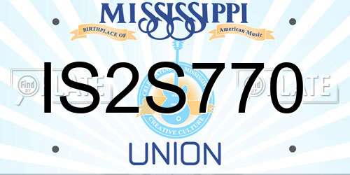 IS2S770 Mississippi License Plate
