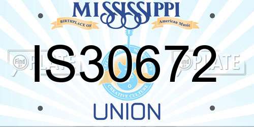 IS30672 Mississippi License Plate