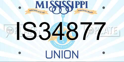 IS34877 Mississippi License Plate
