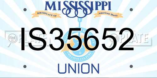 IS35652 Mississippi License Plate