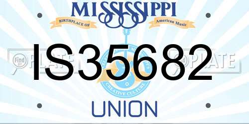 IS35682 Mississippi License Plate