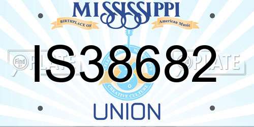 IS38682 Mississippi License Plate
