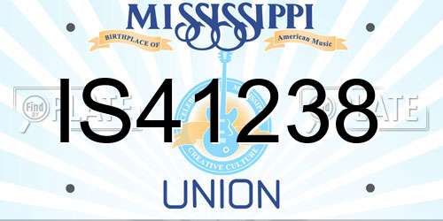 IS41238 Mississippi License Plate