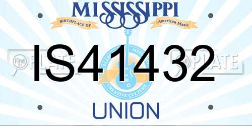IS41432 Mississippi License Plate