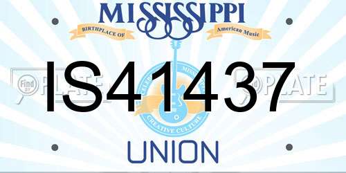 IS41437 Mississippi License Plate