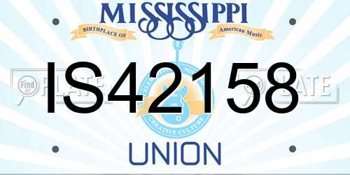 IS42158 Mississippi License Plate