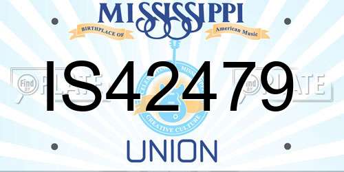 IS42479 Mississippi License Plate