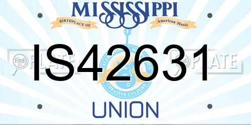 IS42631 Mississippi License Plate