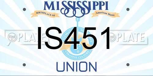 IS451 Mississippi License Plate