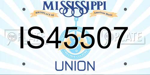 IS45507 Mississippi License Plate