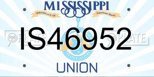 IS46952 Mississippi License Plate