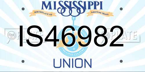 IS46982 Mississippi License Plate