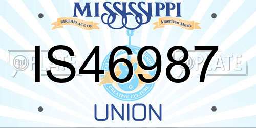 IS46987 Mississippi License Plate