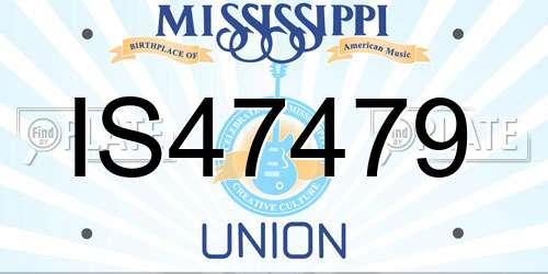 IS47479 Mississippi License Plate