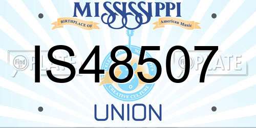 IS48507 Mississippi License Plate