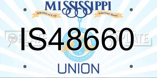 IS48660 Mississippi License Plate