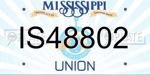 IS48802 Mississippi License Plate