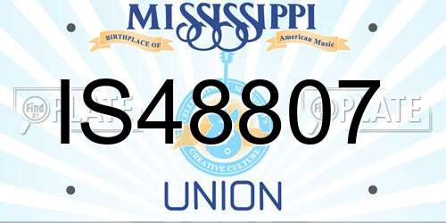 IS48807 Mississippi License Plate