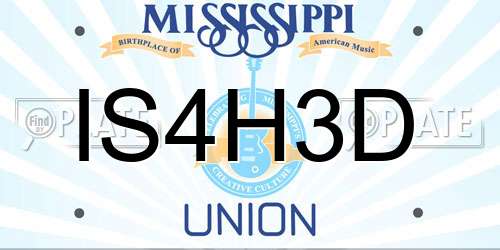 IS4H3D Mississippi License Plate