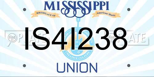 IS4I238 Mississippi License Plate
