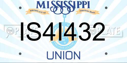 IS4I432 Mississippi License Plate