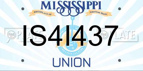 IS4I437 Mississippi License Plate