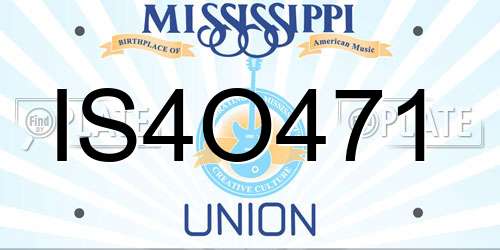 IS4O471 Mississippi License Plate