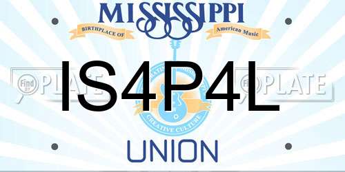 IS4P4L Mississippi License Plate