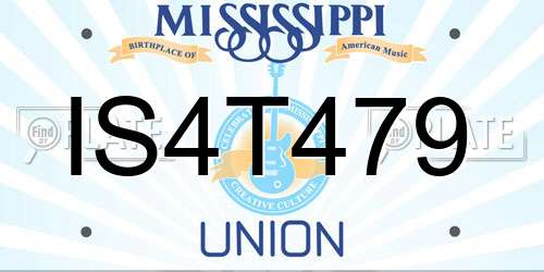 IS4T479 Mississippi License Plate