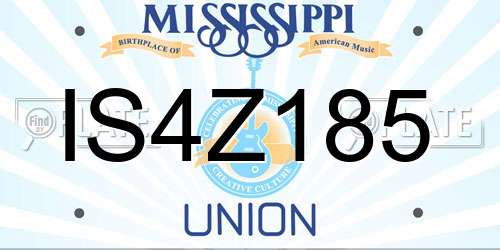IS4Z185 Mississippi License Plate