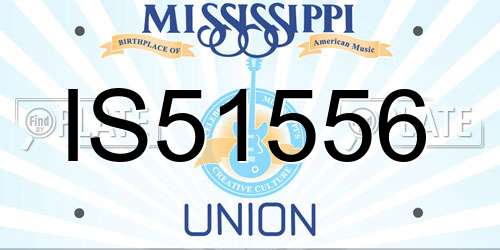 IS51556 Mississippi License Plate