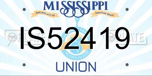 IS52419 Mississippi License Plate