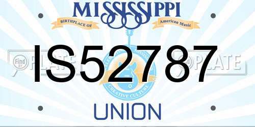 IS52787 Mississippi License Plate
