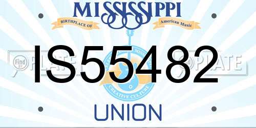 IS55482 Mississippi License Plate