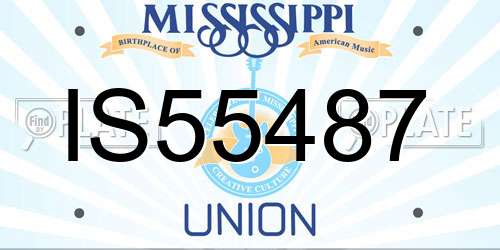 IS55487 Mississippi License Plate